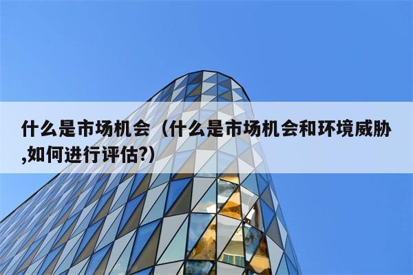 市场机会与环境威胁是什么，怎样进行评估？ 