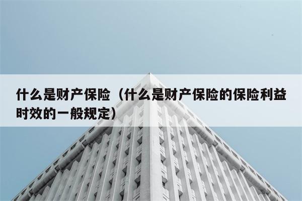 财产保险的保险利益时效规定是怎样的？ 