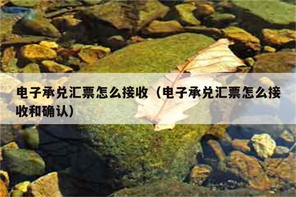 电子承兑汇票怎么接收（电子承兑汇票怎么接收和确认） 