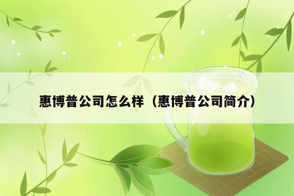 惠博普公司怎么样（惠博普公司简介） 