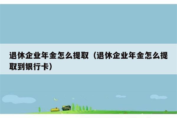 退休企业年金怎么提取（退休企业年金怎么提取到银行卡） 