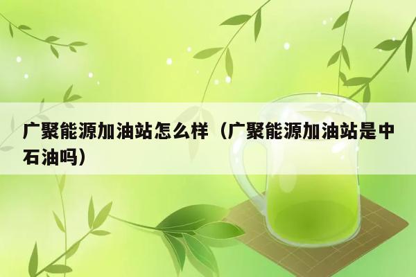 广聚能源加油站怎么样（广聚能源加油站是中石油吗） 