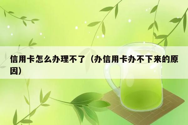 信用卡怎么办理不了（办信用卡办不下来的原因） 