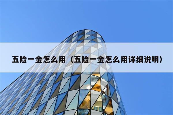 五险一金怎么用（五险一金怎么用详细说明） 