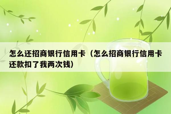 怎么还招商银行信用卡（怎么招商银行信用卡还款扣了我两次钱） 