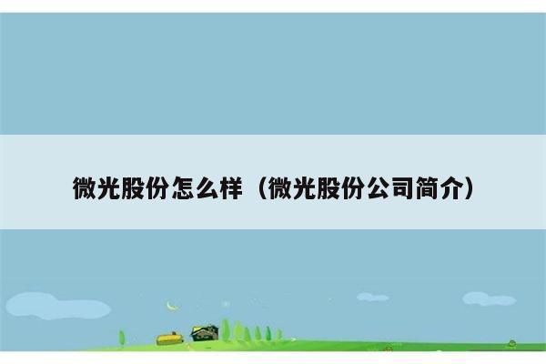 微光股份怎么样（微光股份公司简介） 