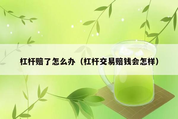 杠杆赔了怎么办（杠杆交易赔钱会怎样） 