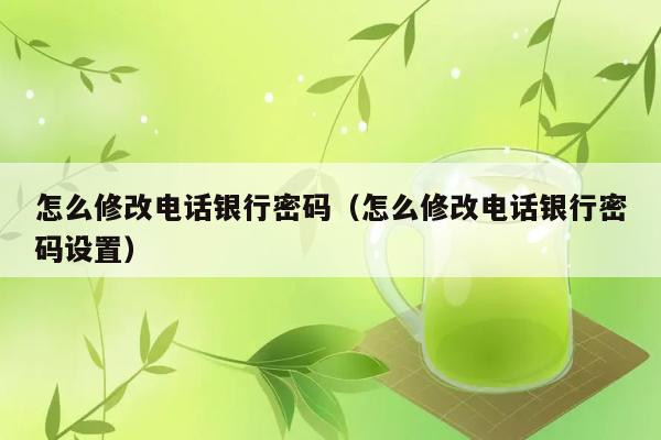 怎么修改电话银行密码（怎么修改电话银行密码设置） 