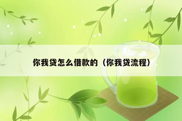 你我贷怎么借款的（你我贷流程） 