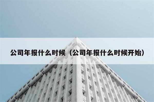 公司年报什么时候（公司年报什么时候开始） 