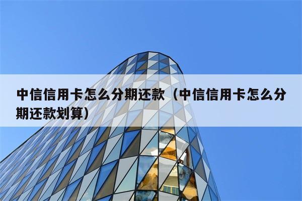 中信信用卡怎么分期还款（中信信用卡怎么分期还款划算） 