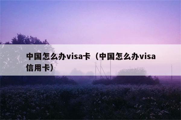 中国怎么办visa卡（中国怎么办visa信用卡） 