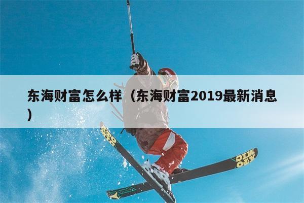 东海财富怎么样（东海财富2019最新消息） 