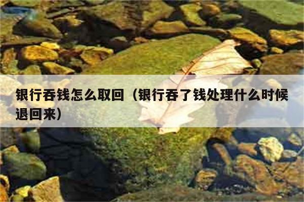 银行吞钱怎么取回（银行吞了钱处理什么时候退回来） 