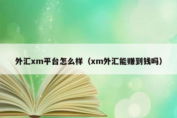 外汇xm平台怎么样（xm外汇能赚到钱吗） 