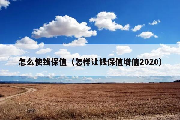 怎么使钱保值（怎样让钱保值增值2020） 