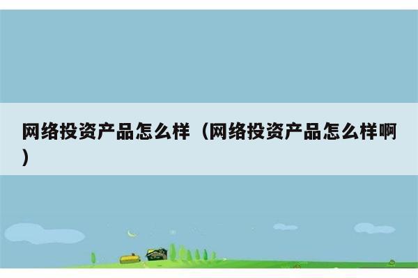 网络投资产品怎么样（网络投资产品怎么样啊） 