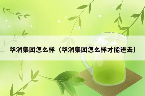 华润集团怎么样（华润集团怎么样才能进去） 