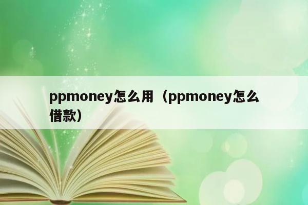 ppmoney怎么用（ppmoney怎么借款） 