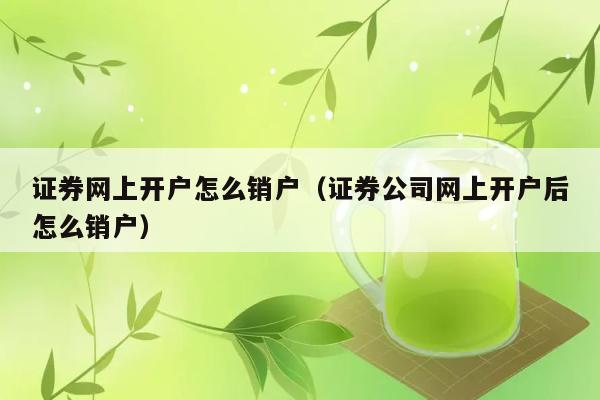 证券网上开户怎么销户（证券公司网上开户后怎么销户） 