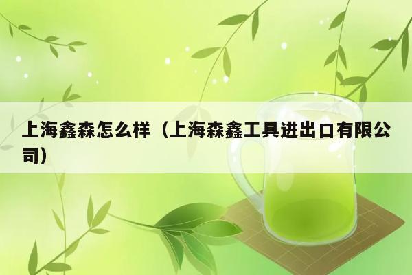 上海鑫森怎么样（上海森鑫工具进出口有限公司） 