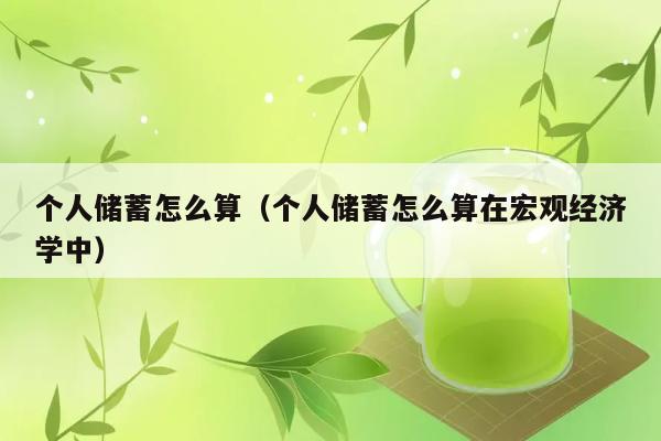 个人储蓄怎么算（个人储蓄怎么算在宏观经济学中） 