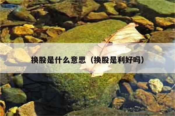 换股是什么意思（换股是利好吗） 