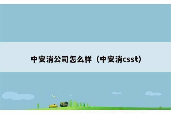 中安消公司怎么样（中安消csst） 