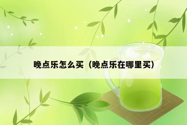 晚点乐怎么买（晚点乐在哪里买） 