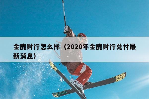 金鹿财行怎么样（2020年金鹿财行兑付最新消息） 