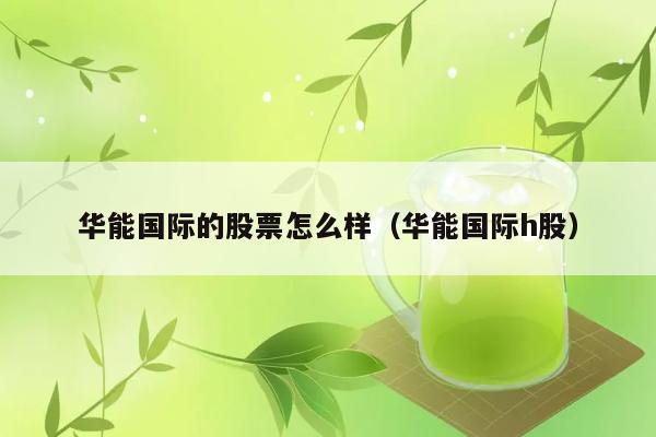 华能国际的股票怎么样（华能国际h股） 