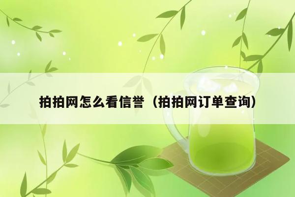 拍拍网怎么看信誉（拍拍网订单查询） 