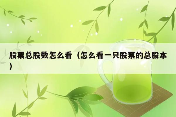 股票总股数怎么看（怎么看一只股票的总股本） 