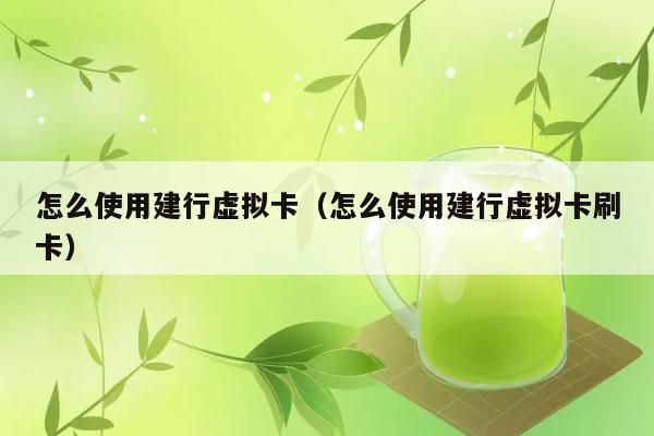 怎么使用建行虚拟卡（怎么使用建行虚拟卡刷卡） 