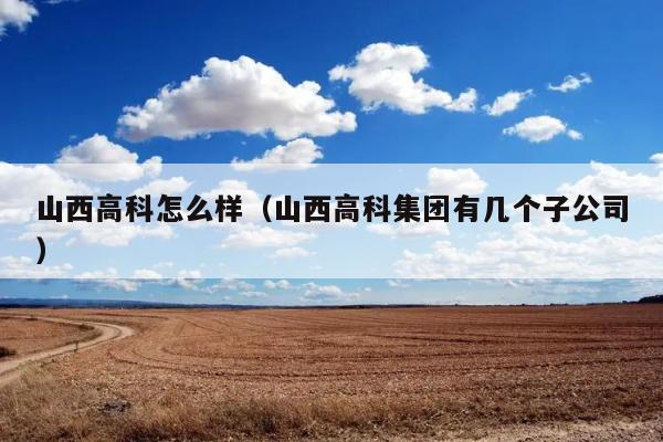 山西高科怎么样（山西高科集团有几个子公司） 