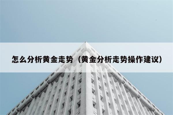 怎么分析黄金走势（黄金分析走势操作建议） 