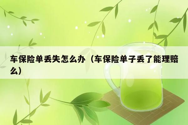 车保险单丢失怎么办（车保险单子丢了能理赔么） 