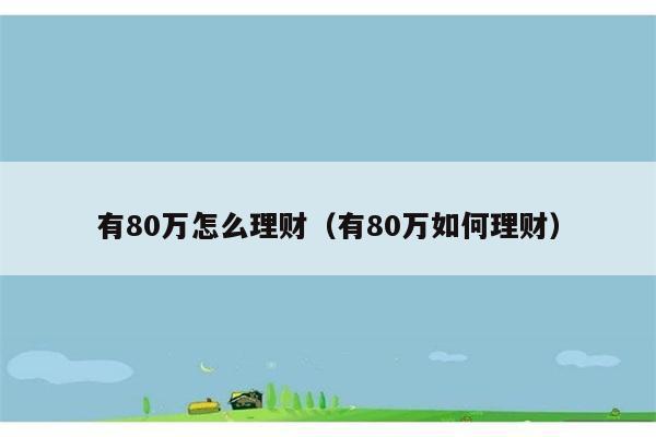 有80万怎么理财（有80万如何理财） 