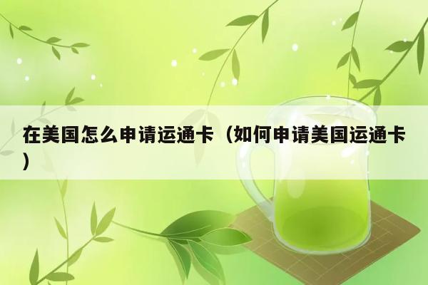 在美国怎么申请运通卡（如何申请美国运通卡） 