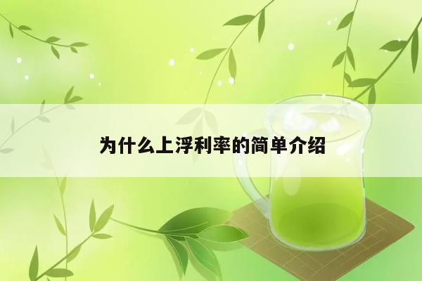 为什么上浮利率的简单介绍 