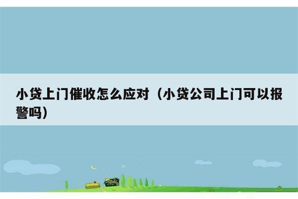 小贷上门催收怎么应对（小贷公司上门可以报警吗） 