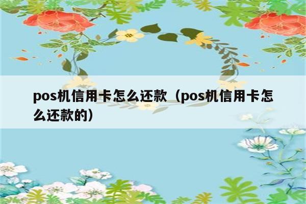 pos机信用卡怎么还款（pos机信用卡怎么还款的） 