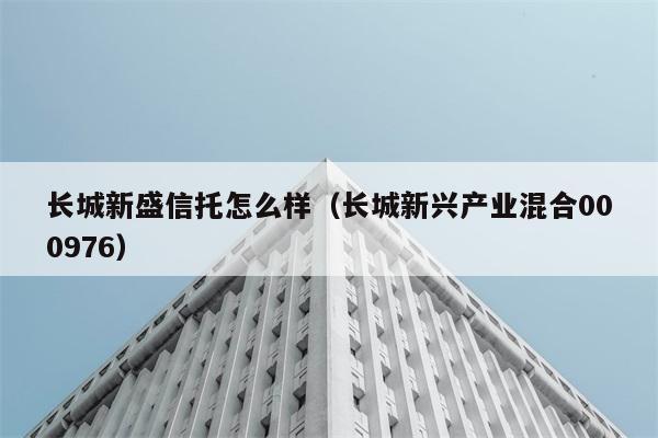 长城新盛信托怎么样（长城新兴产业混合000976） 