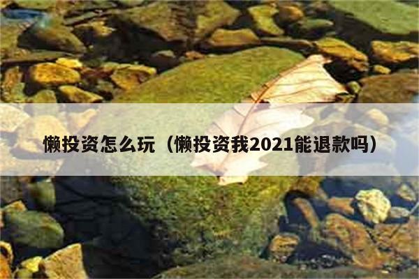 懒投资怎么玩（懒投资我2021能退款吗） 