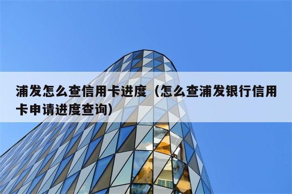 浦发怎么查信用卡进度（怎么查浦发银行信用卡申请进度查询） 