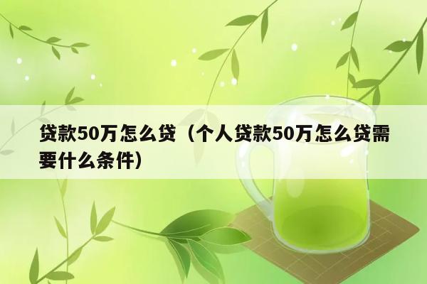 贷款50万怎么贷（个人贷款50万怎么贷需要什么条件） 