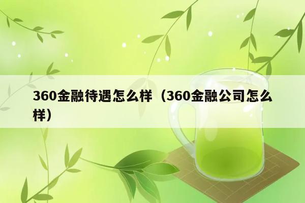 360金融待遇怎么样（360金融公司怎么样） 