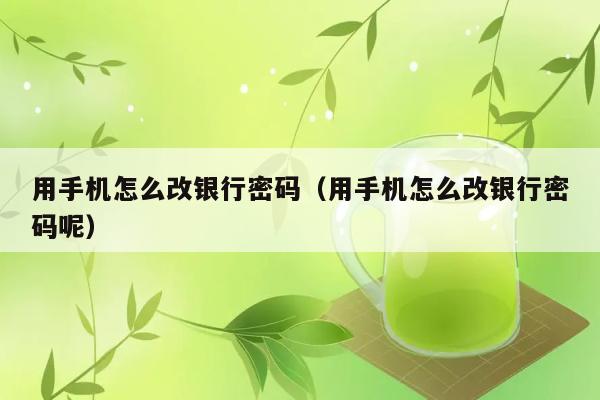 用手机怎么改银行密码（用手机怎么改银行密码呢） 