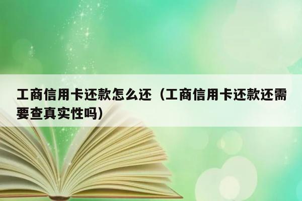 工商信用卡还款怎么还（工商信用卡还款还需要查真实性吗） 