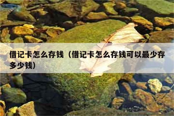 借记卡怎么存钱（借记卡怎么存钱可以最少存多少钱） 